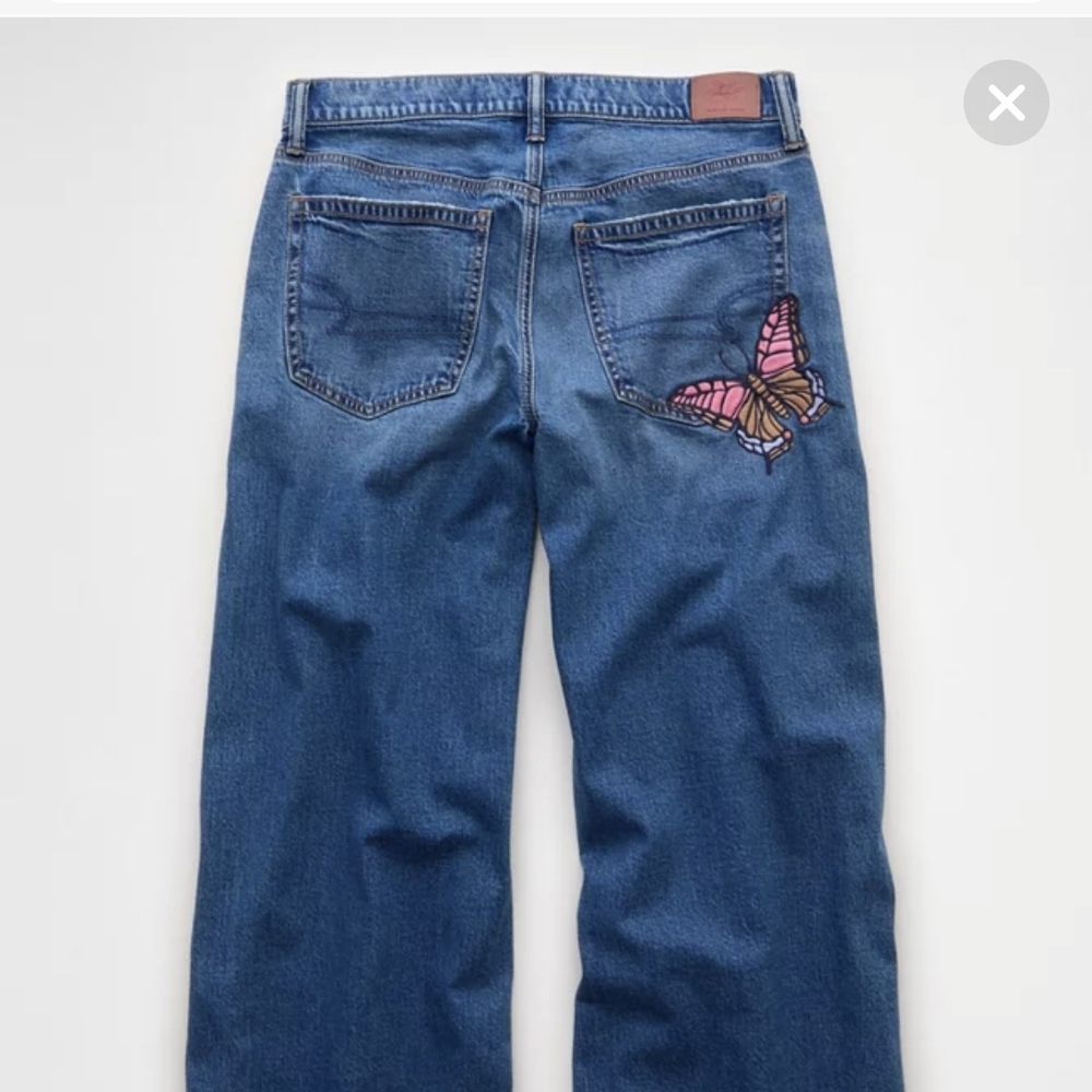 American Eagle x Sydney Sweeney Butterfly Sold Out Dreamy Drape Ultra Wide Leg 0 - Picture 5 of 9